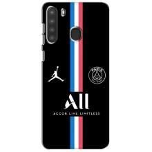 Чохли PSG для Samsung Galaxy A21 (A215) (AlphaPrint) (футболка ПСЖ)
