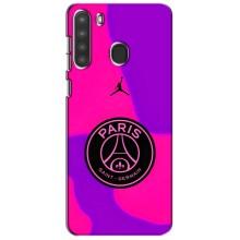 Чохли PSG для Samsung Galaxy A21 (A215) (AlphaPrint) (яскравий ПСЖ)
