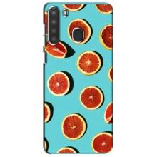 Чохли з фруктами для Samsung Galaxy A21 (A215) (VPrint) (Грейпфрут)