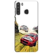 Чохли з Машинами на Самсунг Галаксі А21 (А215) (VPrint) (Гоночні Тачки)