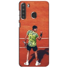 Чехлы с принтом Спортивная тематика для Samsung Galaxy A21 (A215) (Алькарас Теннисист)