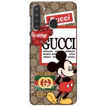 Чехол Disney Mouse Samsung Galaxy A21 (A215) (PREMIUMPrint) (Стильный Микки)