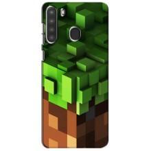 Чохол Майнкрафт на Samsung Galaxy A21 (A215) (AlphaPrint) Minecraft (текстура Майнкрафт)