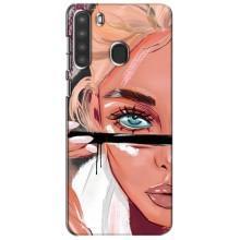 Чохол з друком для Samsung Galaxy A21 (A215) - (Мода) (AlphaPrint) (Макіяж)