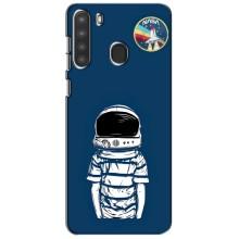 Чохол NASA для Samsung Galaxy A21 (A215) (AlphaPrint) (Хлопчик в шоломі)