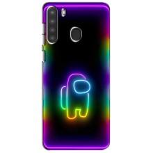 Чохли Амонг Ас для Samsung Galaxy A21 (A215) (AlphaPrint) (Яскравий скін)
