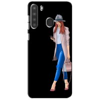 Чохол з картинкою Модні Дівчата Samsung Galaxy A21 (A215) – Дівчина з телефоном