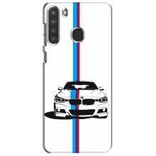 Чохол для Самсунг Галаксі А21 (А215) - з принтом БМВ (AlphaPrint) (Машина БМВ)