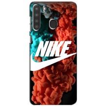 Чохол для Samsung Galaxy A21 (A215) - з принтом Найк (AlphaPrint) (Димчастий найк)