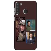 Чехол для Samsung Galaxy A21 (A215) (AlphaPrint - с принтом Зеленского) – Президент