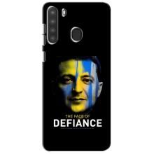 Чехол для Samsung Galaxy A21 (A215) (AlphaPrint - с принтом Зеленского) – В. Зеленский