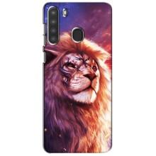 Чохол з картинкою ЛЕВ для Samsung Galaxy A21 (A215) (VPrint) (Красочний Лев)