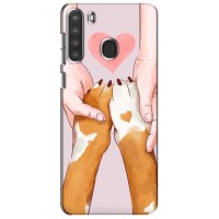 Чохол (ТПУ) Милі песики для Samsung Galaxy A21 (A215) – Любов до собак