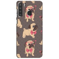 Чехол (ТПУ) Милые собачки для Samsung Galaxy A21 (A215) – Собачки Мопсики
