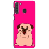 Чехол (ТПУ) Милые собачки для Samsung Galaxy A21 (A215) – Веселый Мопсик