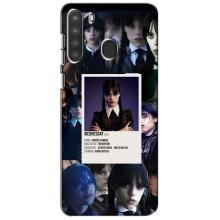 Чохли Венсдей на Samsung Galaxy A21 (A215) Уенсдей (AlphaPrint) (колаж Венздей)
