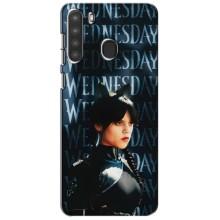 Чохли Венсдей на Samsung Galaxy A21 (A215) Уенсдей (AlphaPrint) (Венздей кішка)