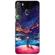 Космічні Чохли для Самсунг Галаксі А21 (А215) (VPrint) (Вид Галактики)