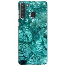 Мраморний чехол на Samsung Galaxy A21 (A215) (VPrint) (Зелений мрамор)