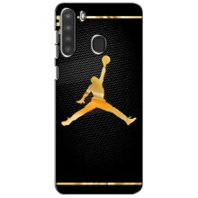 Силиконовый Чехол Nike Air Jordan на Самсунг А21 (Джордан 23)