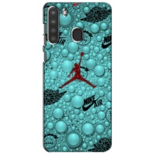Силиконовый Чехол Nike Air Jordan на Самсунг А21 (Джордан Найк)