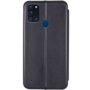 Кожаный чехол-книжка Classy для Samsung Galaxy A21s – Черный