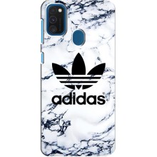 Чехлы Адидас для Samsung Galaxy A21s (AlphaPrint) (Адидас на мраморе)
