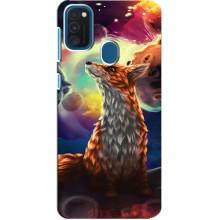 Чехлы с картинкой Лисички для Samsung Galaxy A21s (VPrint) (Лисица в космосе)