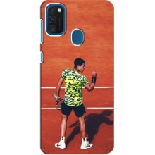 Чехлы с принтом Спортивная тематика для Samsung Galaxy A21s (Алькарас Теннисист)