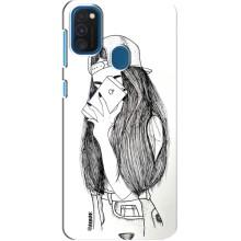Чехол с печатью для Samsung Galaxy A21s - (Мода) (AlphaPrint) (Фото девочки)