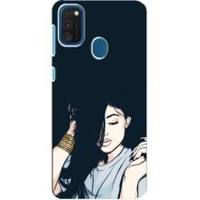 Чехол с печатью для Samsung Galaxy A21s - (Мода) (AlphaPrint) (Красивая девочка)
