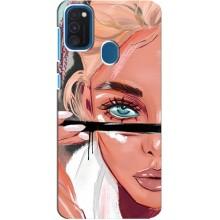 Чехол с печатью для Samsung Galaxy A21s - (Мода) (AlphaPrint) (Макияж)