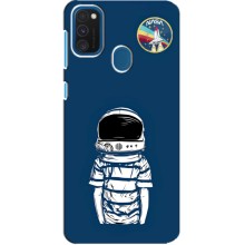 Чехол NASA для Samsung Galaxy A21s (AlphaPrint) (Мальчик в шлеме)
