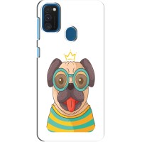 Бампер для Samsung Galaxy A21s с картинкой "Песики" – Собака Король