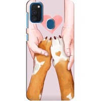 Чехол (ТПУ) Милые собачки для Samsung Galaxy A21s – Любовь к собакам