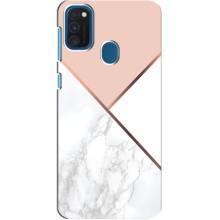 Мраморный чехол на Samsung Galaxy A21s (VPrint) – Тройной мрамор