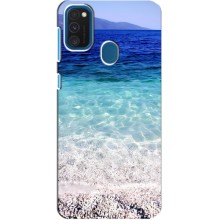Силіконовий чохол з КАРТИНКАМИ літо для Samsung Galaxy A21s (AlphaPrint) (Море)