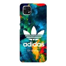 Чохли Адидас для Samsung Galaxy A22 5G (AlphaPrint) (Яскравий Адідас)