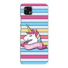 Чехол для Самсунг А22 (5G) - (Единорожки - Новинки) (AlphaPrint) (Unicorn)