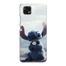 Чохол з малюнком Стіч для Samsung Galaxy A22 5G – Стіч з квіткою
