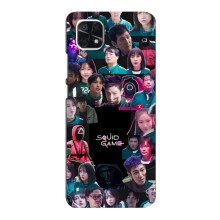 Чехол Гра в кальмара для Samsung Galaxy A22 5G – Коллаж игры кальмара