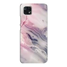 Мраморный чехол на Samsung Galaxy A22 5G (VPrint) (Пурпурный Мрамор)