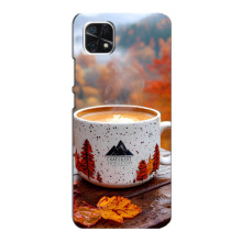 Чехол с уникальным дизайном «Осень с кофе» для Samsung Galaxy A22 5G – Кофе на природе