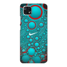 Силиконовый Чехол на Samsung Galaxy A22 5G с картинкой Nike (Найк зеленый)