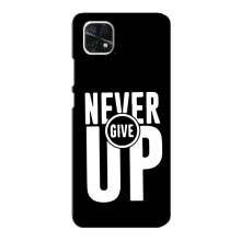 Силиконовый Чехол на Samsung Galaxy A22 5G с картинкой Nike (Never Give UP)