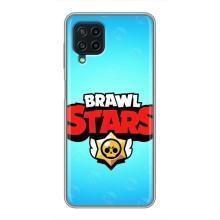 Чехлы Brawl Stars для Samsung Galaxy A22 (AlphaPrint) – Лого Бравл Старс