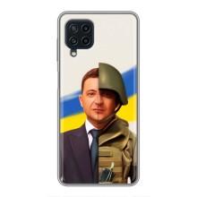Чехол для Samsung Galaxy A22 (AlphaPrint - с принтом Зеленского) – Зеленский солдат