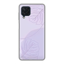 Чохол квітковий дизайн для Samsung Galaxy A22 – Монстера фіолетова