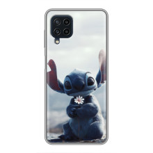 Чехол с рисунком Стич для Samsung Galaxy A22 – Стич с цветочком
