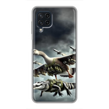 Чехол с мемами тралалело тралала для Samsung Galaxy A22 – Гусини и крокодило